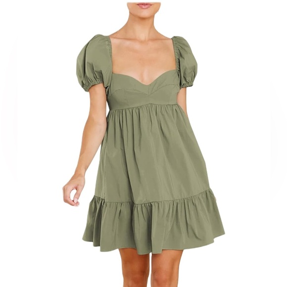 NWT Women’s Chiffon Peasant Bodice,Square & Sweetheart Neck Dress - Picture 1 of 6